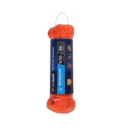 Mibro 0.15 in. x 50 ft. Tru Gaurd Para Cord, Orange 231556
